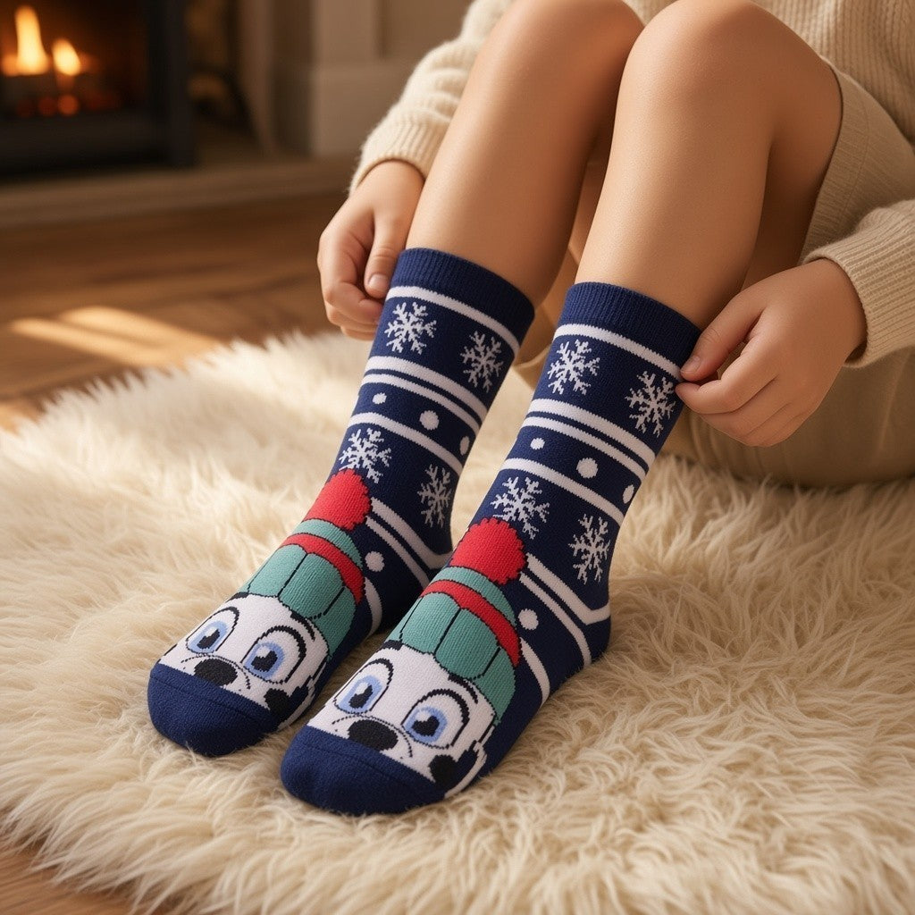 Snow Flakes Pure Wool Warm Socks (3 to 7 Years)