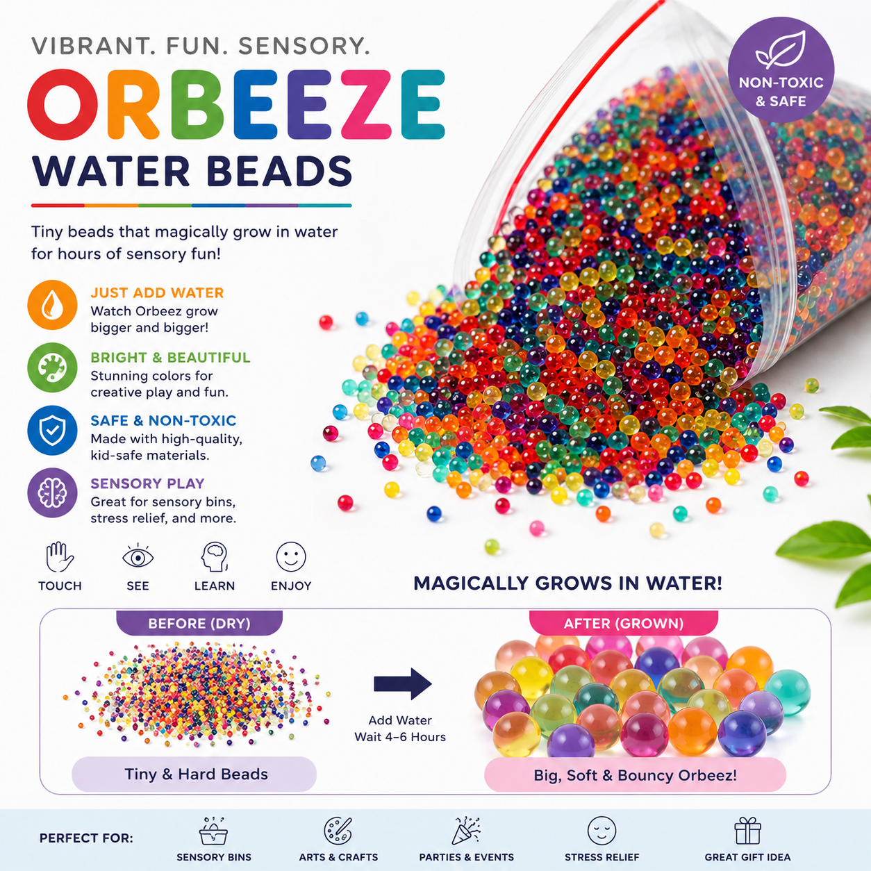 Orbeez Water Beads – Colorful Sensory Fun for Kids