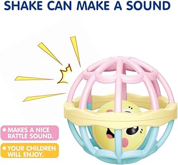 Soft Rubber Rolling Silicon Teether Ball