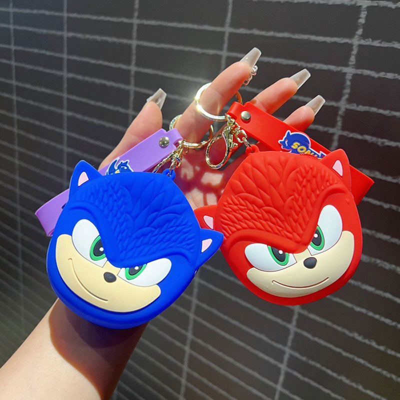 Sonic Silicone Coin Pouch Key Chain