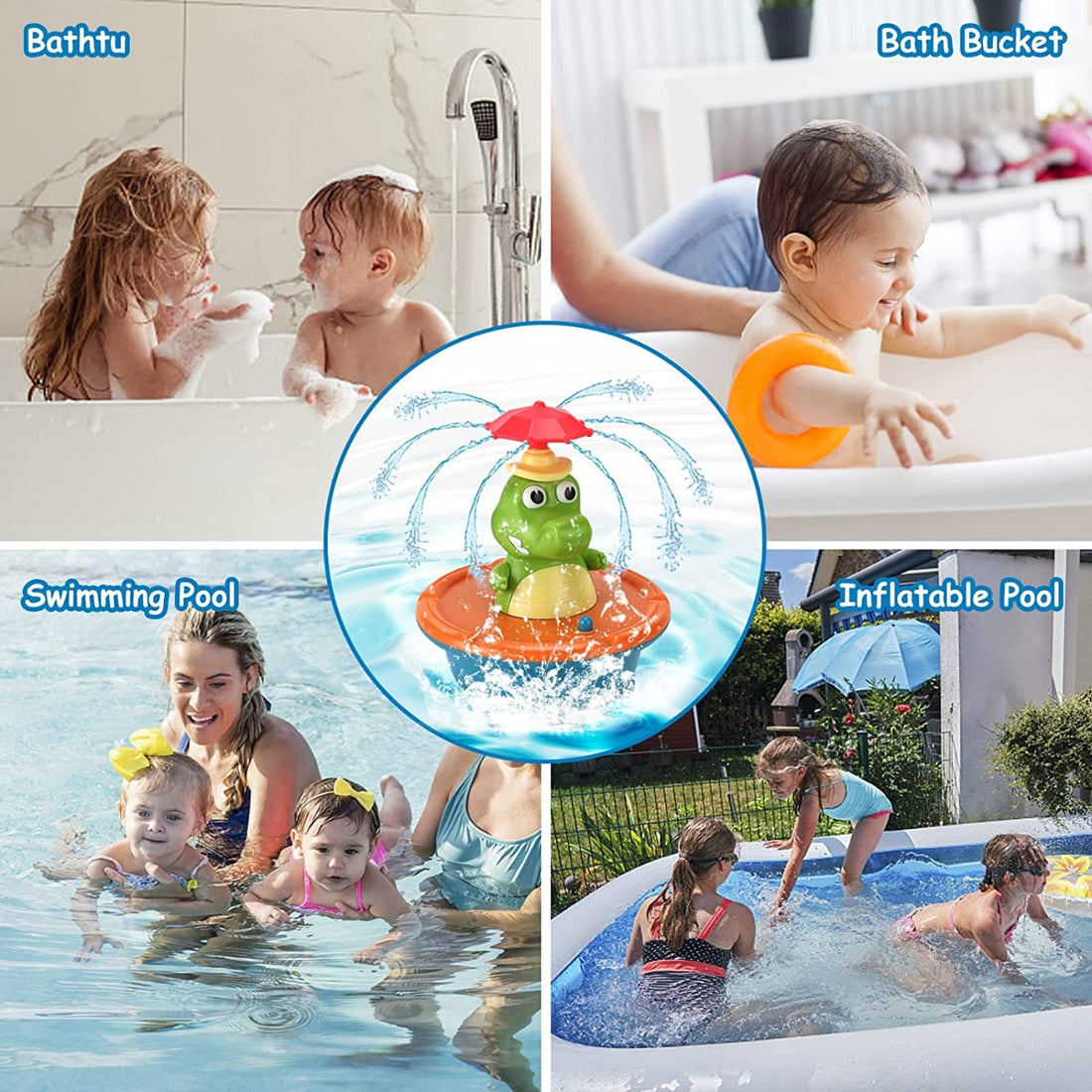 Water Spraying Fountain Crocodile Bath Toy