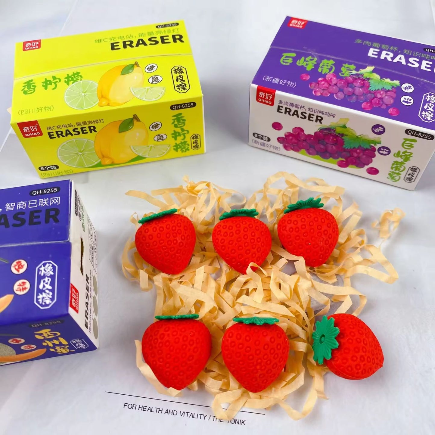 Kawaii Fruit Erasers