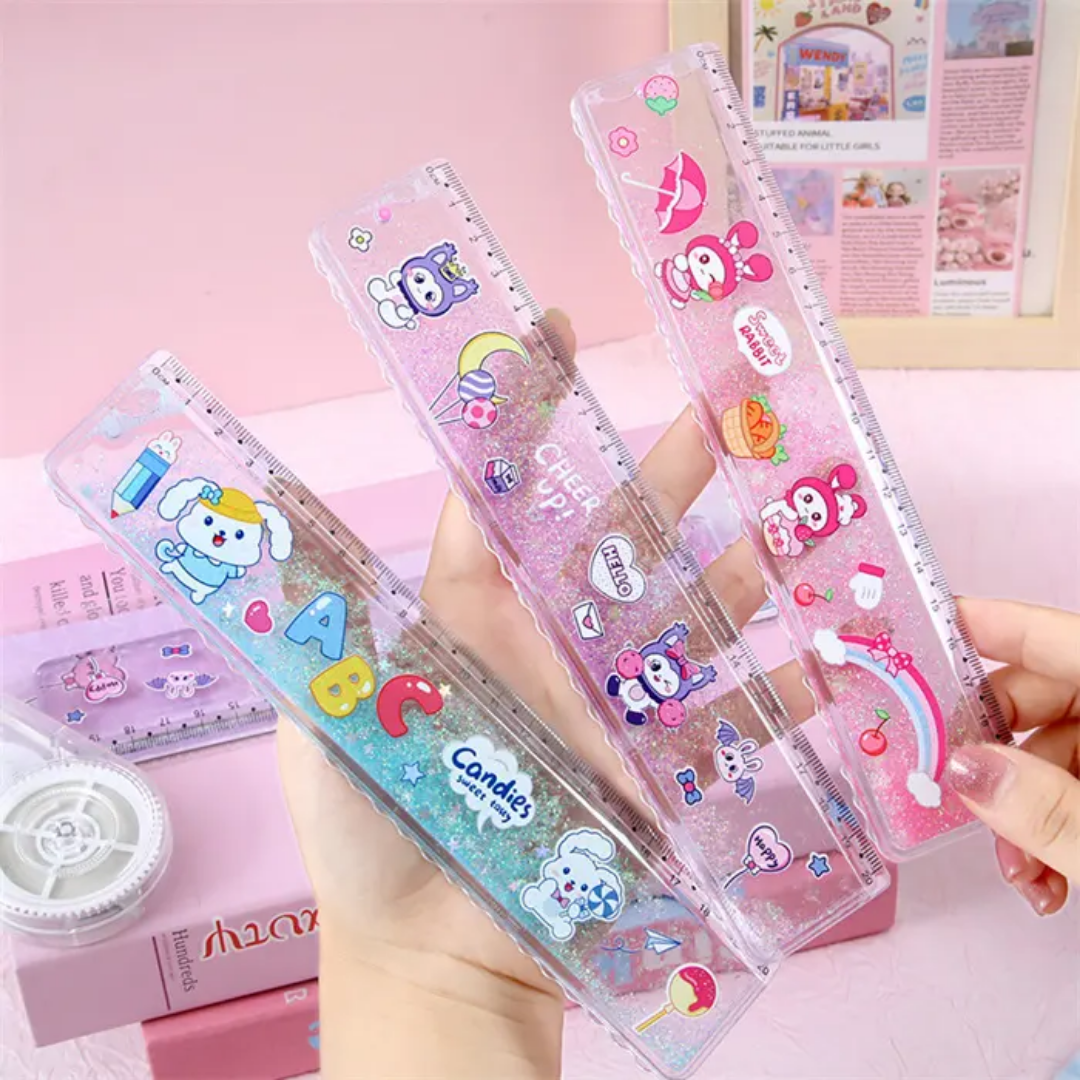 Centre Filled Glittery Water Scale | Ruler