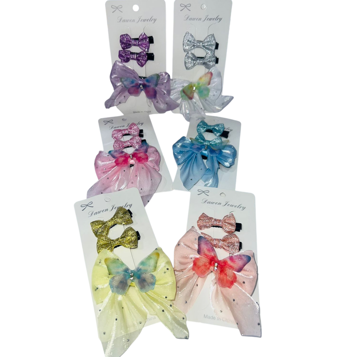 Butterfly Hair Clips Set