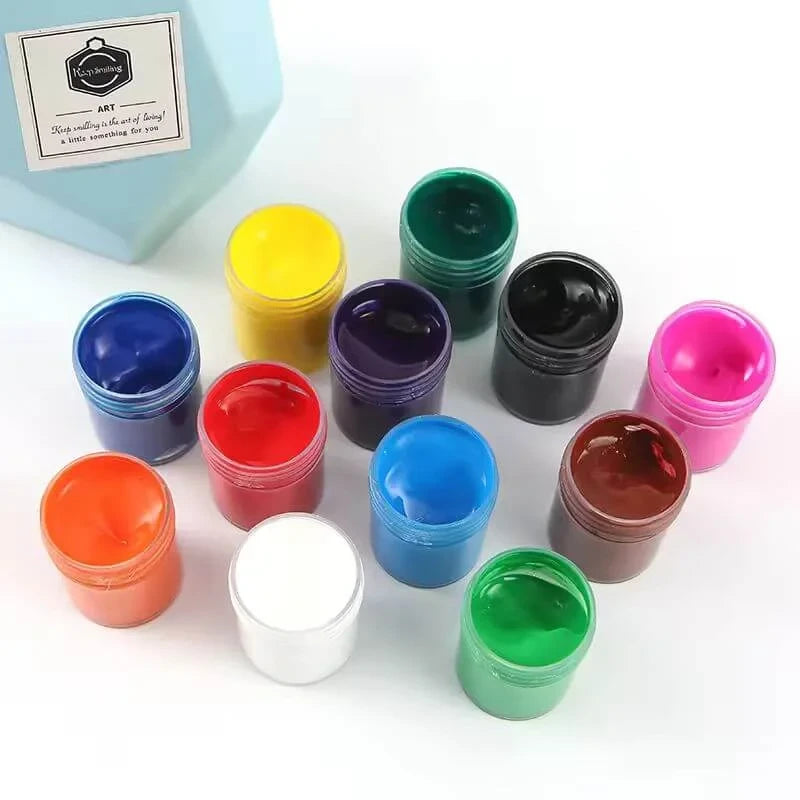 Keep Smiling Poster color Paints With Casing 12pcs
