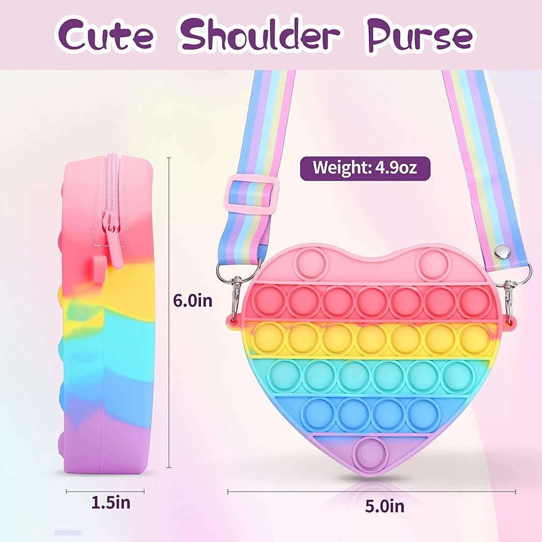 Heart Popit Bag | Purse For Kids