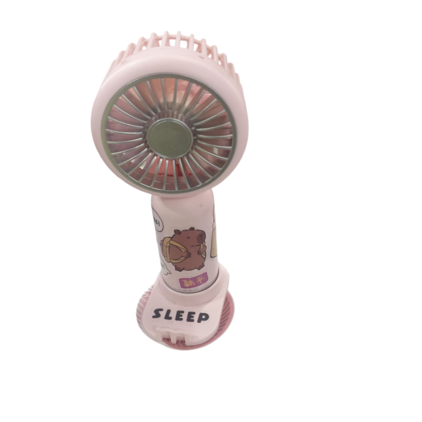 Chargable Hand Held Fan With Stickers