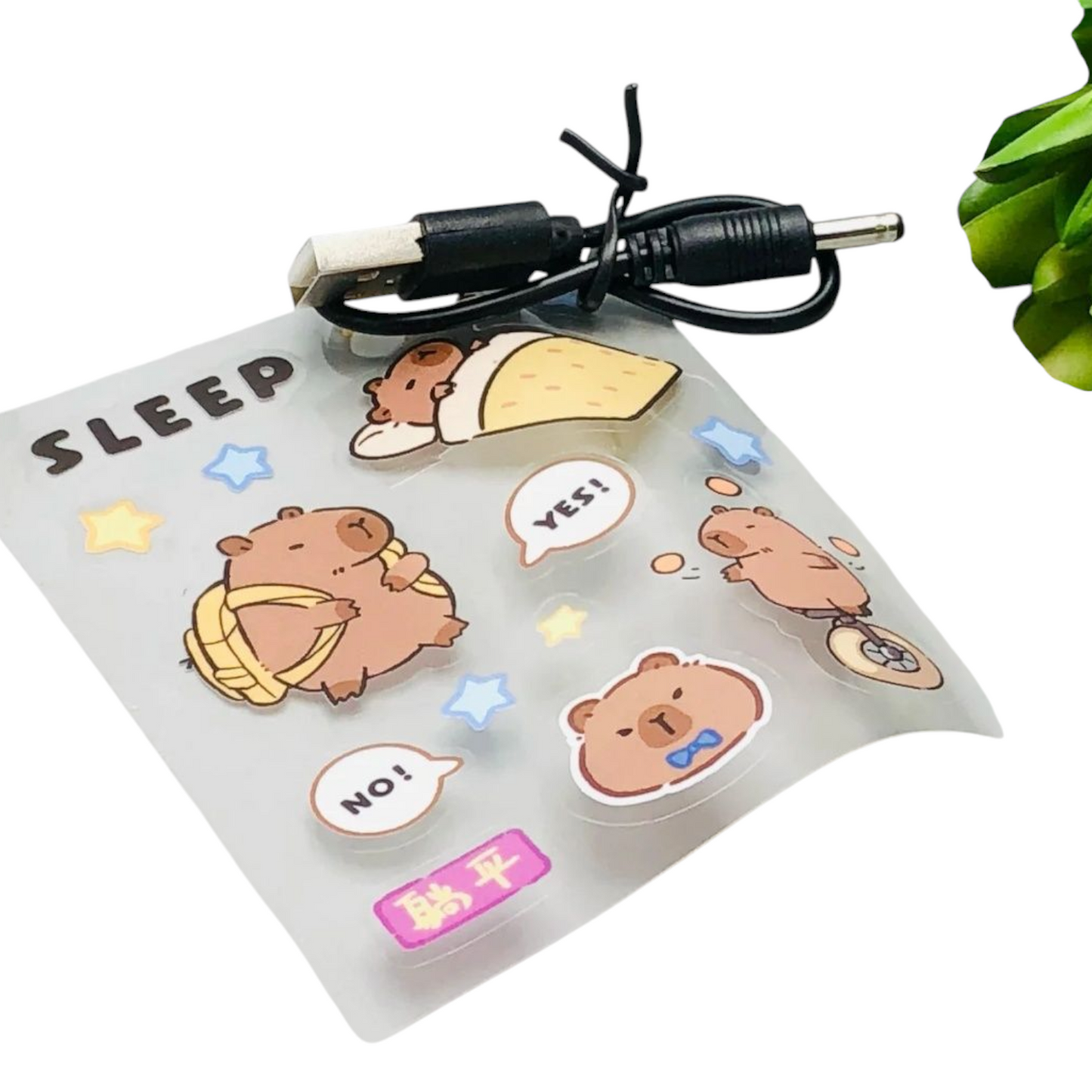 Chargable Hand Held Fan With Stickers