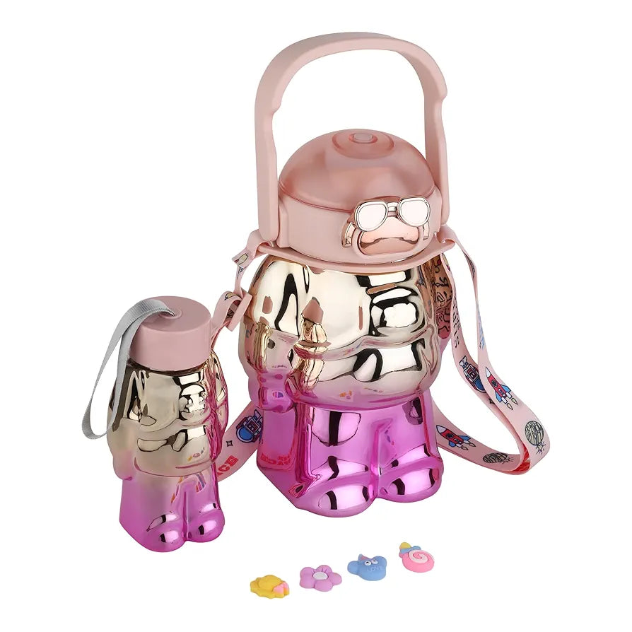 Holographic Twin Robot Water Bottles