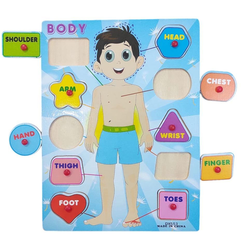 Body Parts Learning Wooden Puzzle Board