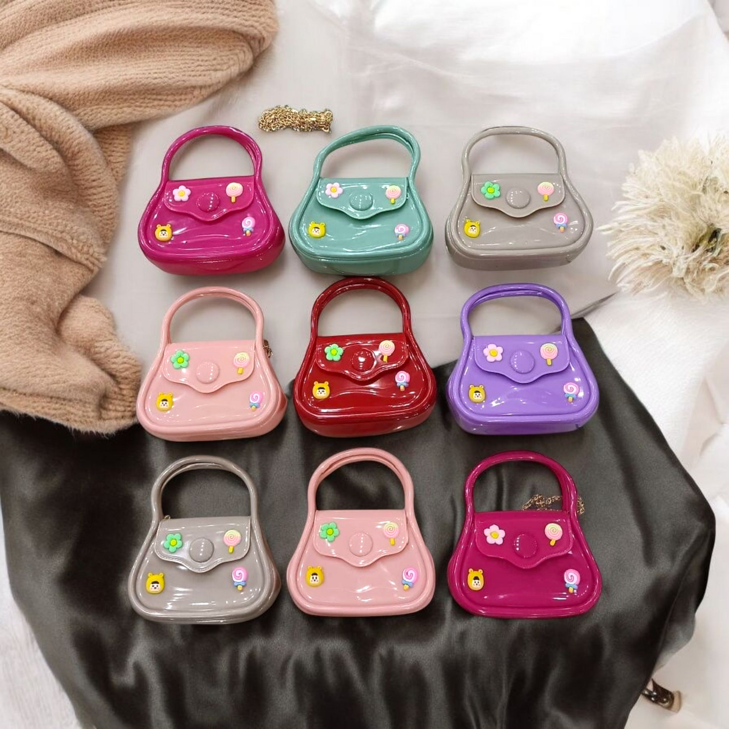 Elegant Jelly Sling Bag (With 3D Cartoons)