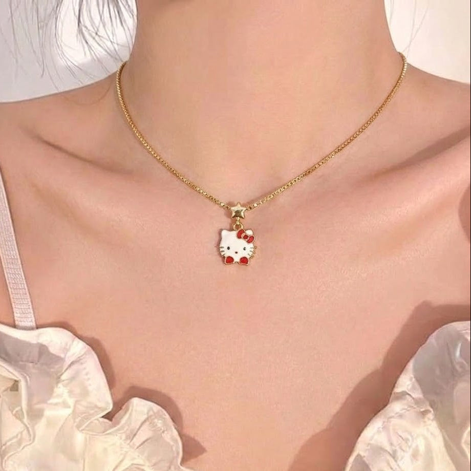Hello Kitty 18 Karat Gold Plated Kids Necklace