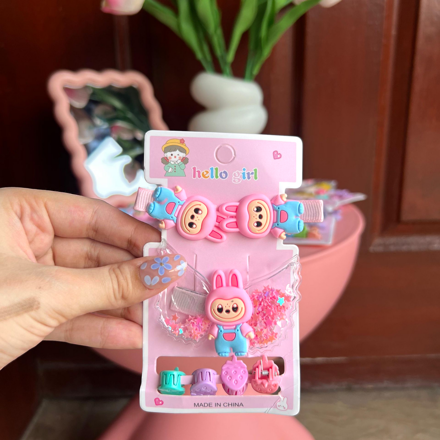 Labubu Hair Clips Set
