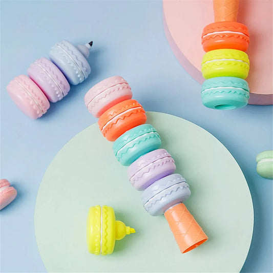 Macaron 6 In 1 Highlighter Pen