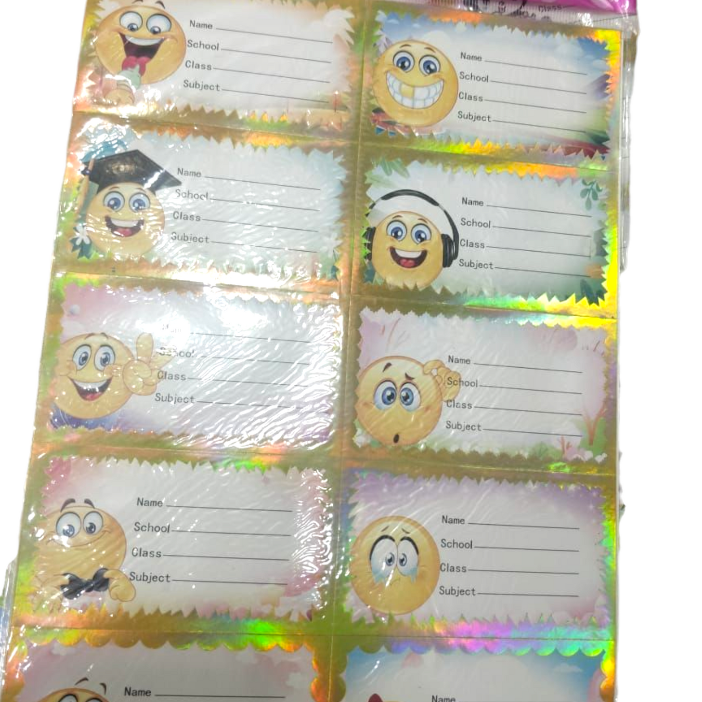 Character Stickers Easy To Paste Name | School | Identity Label Or Tag Sheet 10 Labels
