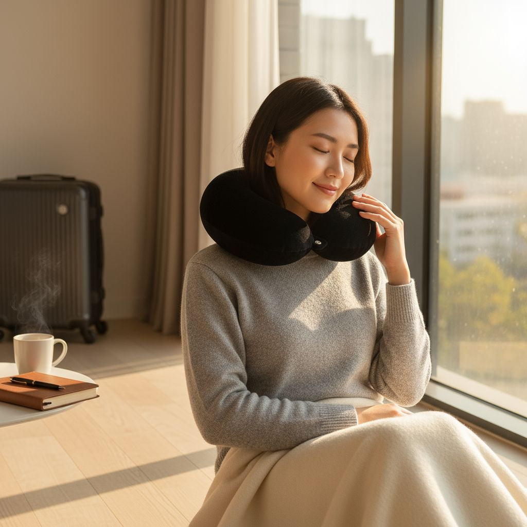 Black Velvet Neck Pillow