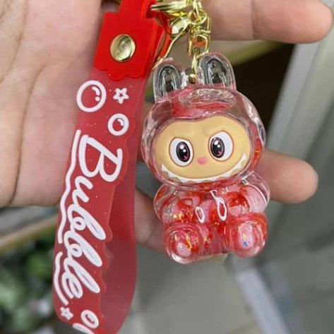 Labubu Confetti Filled Water Key Chains And Bag Hangings