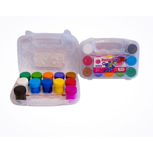 Keep Smiling Poster color Paints With Casing 12pcs