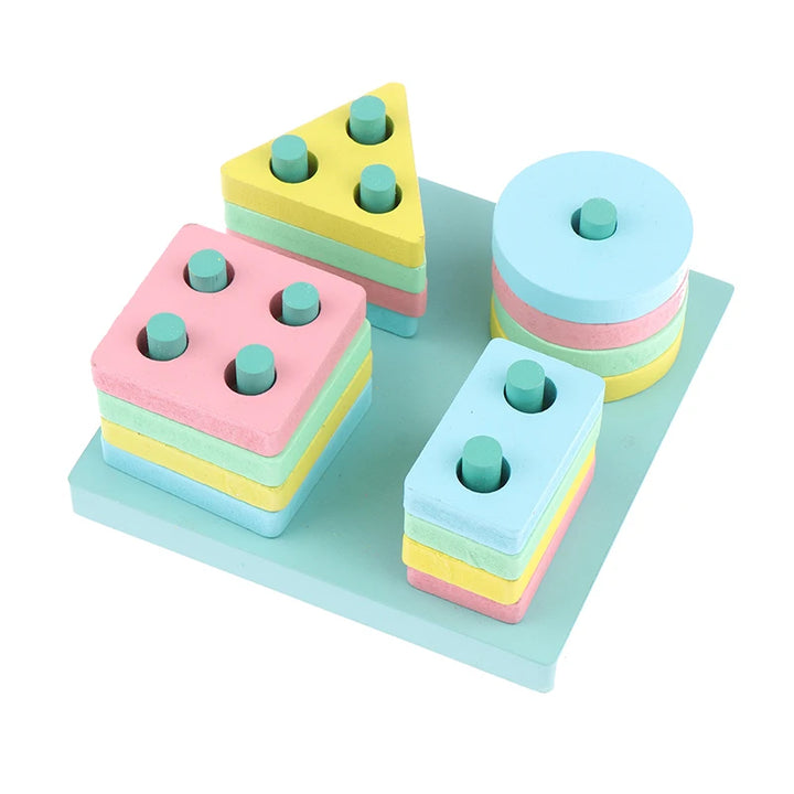 Geometric Wooden Sorting Board