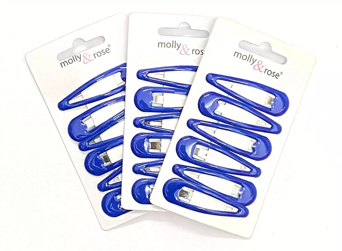 Blue Tic Tac Hair Clips Set