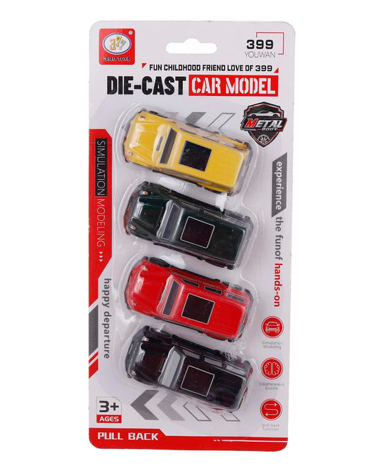 Die Cast Metal Body Pack Of 4 Cars