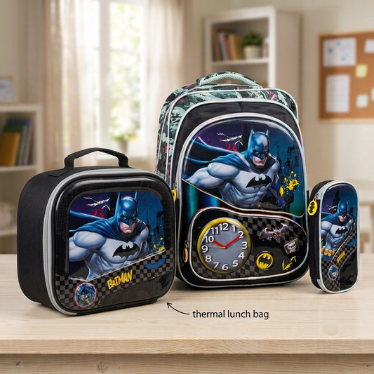 Batman 3-Piece Kids School Bag Set