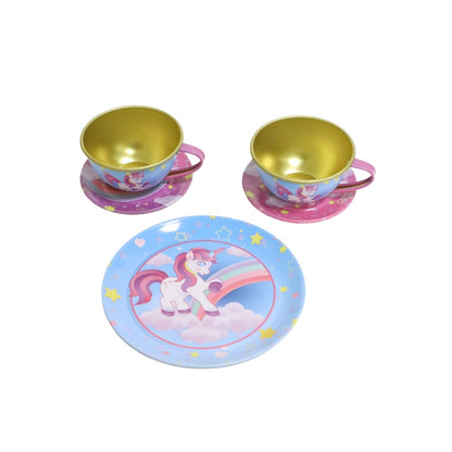 Metal Body Unicorn Tea Set