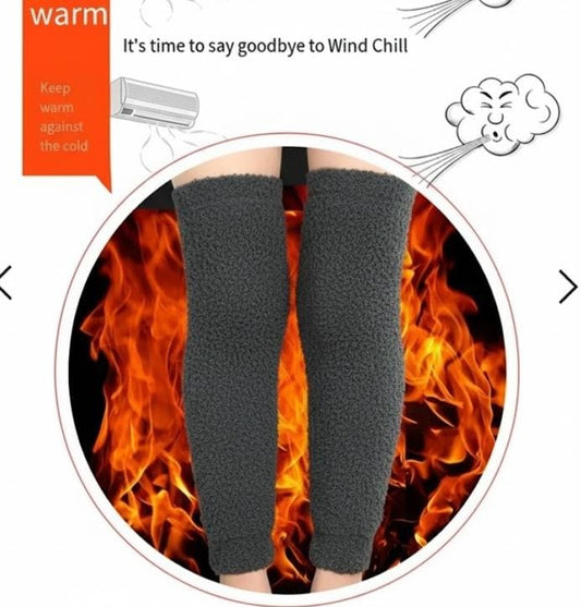 Grey Fur Velvet Warm Leg Warmer