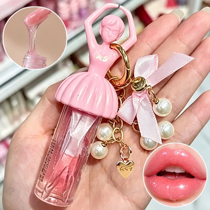 Pinteresty Ballerina Keychain Lip Gloss
