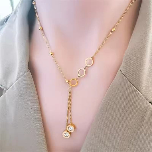 Statement Charms Stainless Steel Necklace