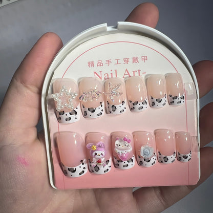 Cheetah Print Sanrio Nails Pack | 3d Charms