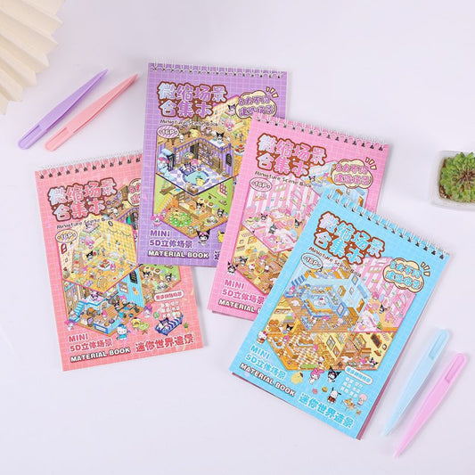 5D Scene Material Book With Tweezer