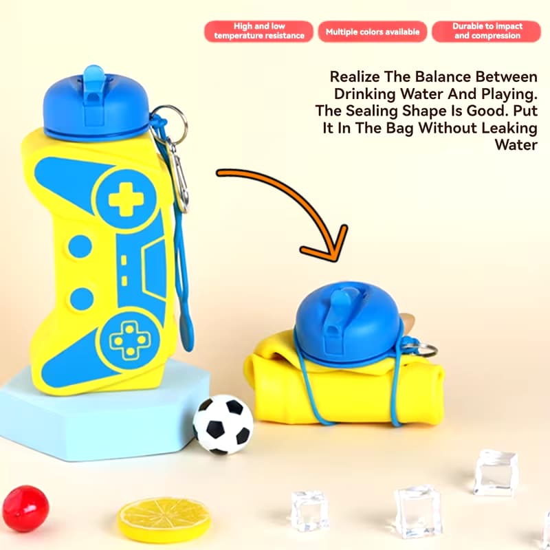Silicon Folding  Video Game  Water Bottle