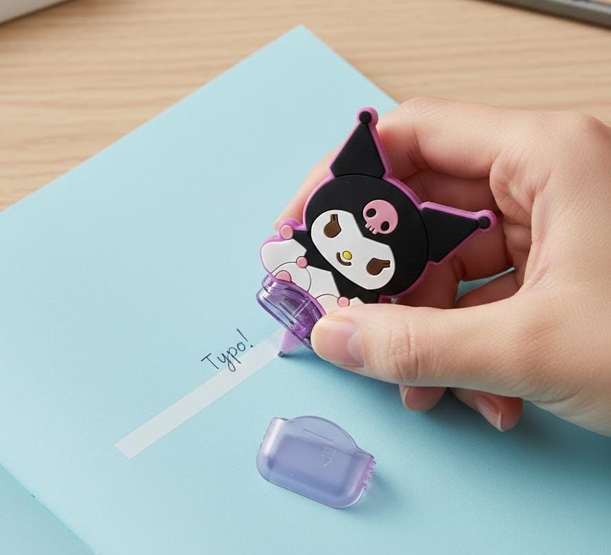 Kuromi Correction Tape | Cute Sanrio Eraser Tape for School & Notes