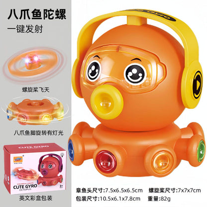 2 in 1 Gyro Flying And Land Spinner With Lights