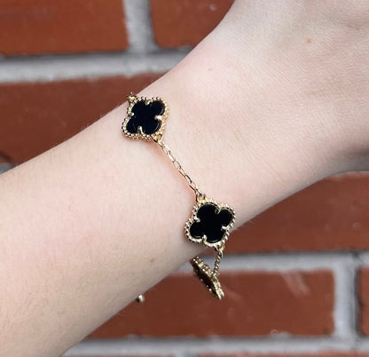 Four Leaf Clover Stainless Steel Bracelet And Necklace