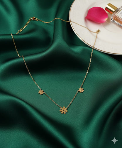 Stainless Steel Flower Necklace