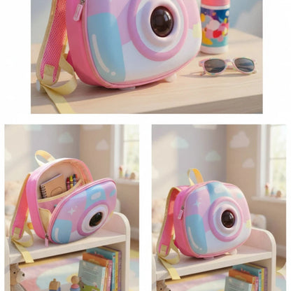 Kids Camera Hardcase Backpack With 3D Lights