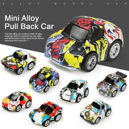 Mini Alloy Pull Back Graffiti Car