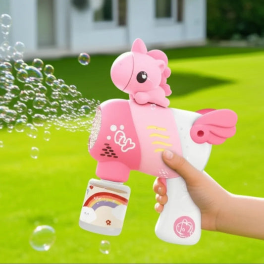 10 Holes Unicorn Bubble Gun With Solution