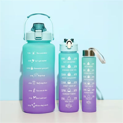 Motivational Water Bottles Set of 3 | Sizes (2 Litre, 800 ml, 300 ml)