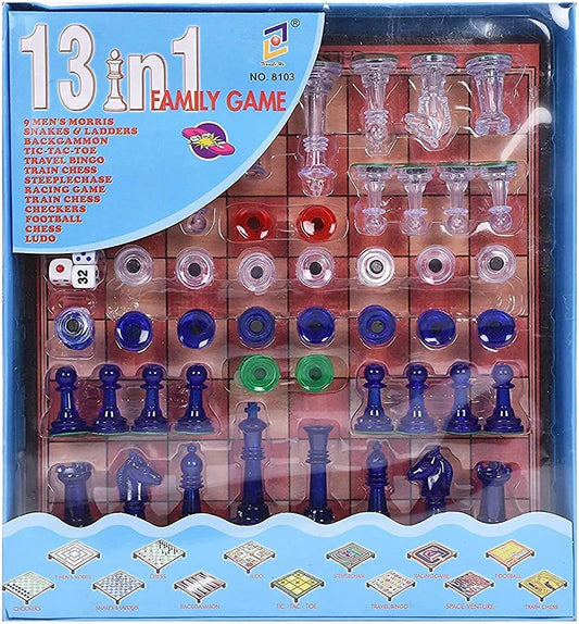 13 In 1 Chess Ludo Snake & Ladders Board Game