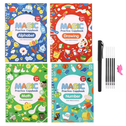 Magic Practice Learning Book for Kids | Reusable Writing Book with Disappearing Ink (10 Minutes)
