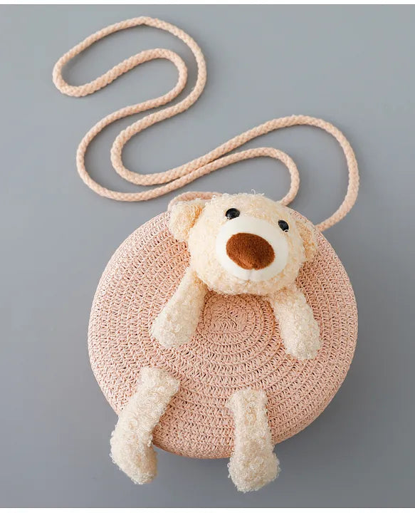 Bear Big Size Jute Sling Bag