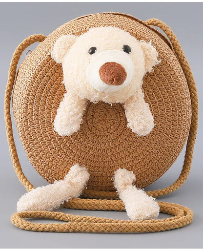 Bear Big Size Jute Sling Bag