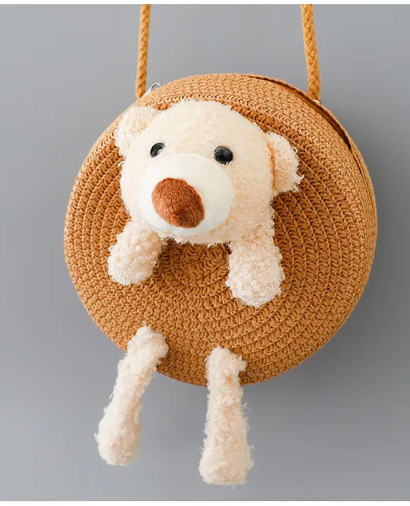 Bear Big Size Jute Sling Bag