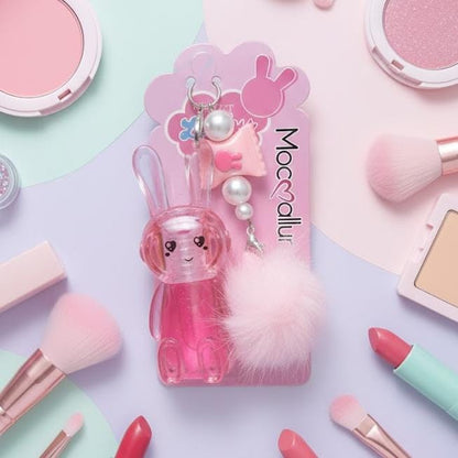 Bunny Cute Keychain Pink Lip Gloss | Kids Makeup