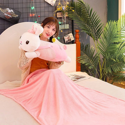 Bunny Rabbit Plush Blanket