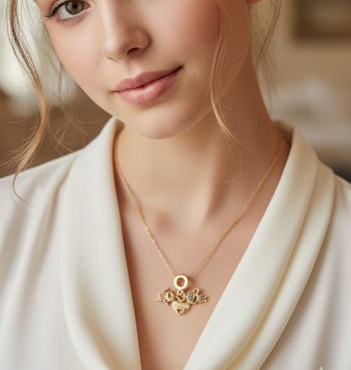 Doll Charms Stainless Steel Necklace