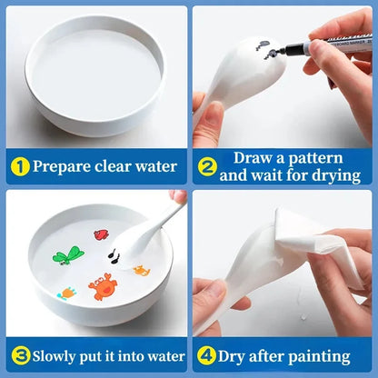 Magic Water Floating Double Head Markers | Pack Of 12